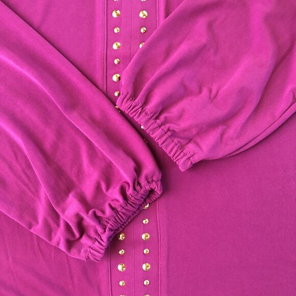 INC International Concepts Women’s Purple Embellished Blouse Size 1X NWOT - Picture 10 of 13